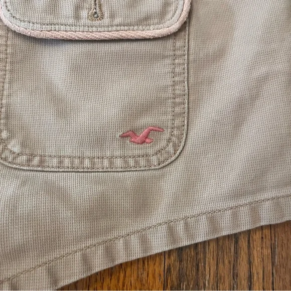 Hollister Vintage Y2K Micro Shorts Sz XS Ultra Low Rise Mini Cheeky Brats Twill - Picture 3 of 10